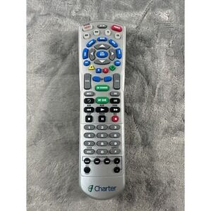Charter Communications Universal Remote Control Silver Cable TV DVD AUX C4000
